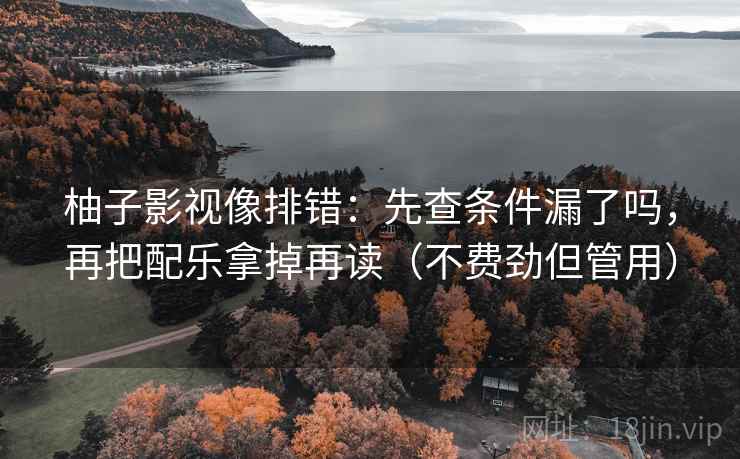 柚子影视像排错：先查条件漏了吗，再把配乐拿掉再读（不费劲但管用）